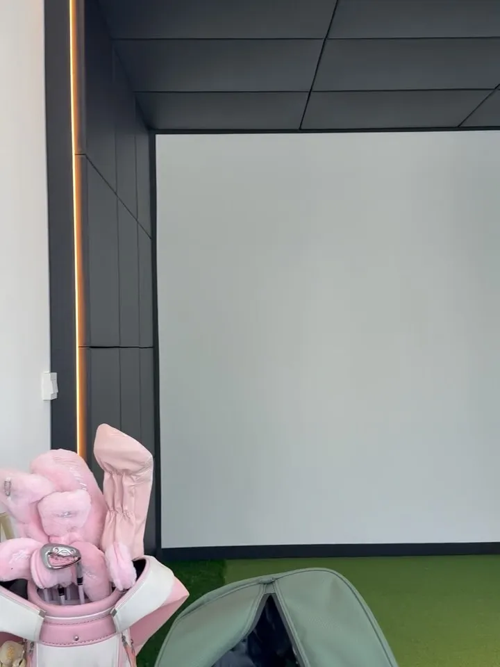 รายละเอียดผนังบุและเพดานบุรอบจอรับลูก
